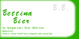 bettina bier business card